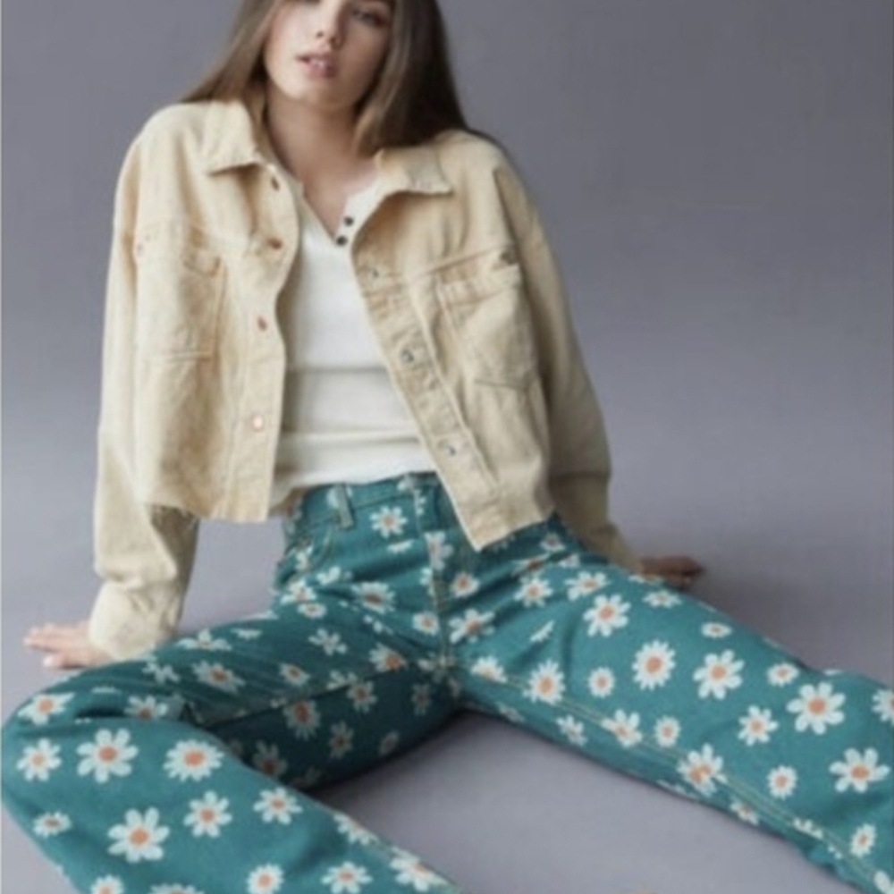 BDG Daisy Print flare leg jeans from Urban Outfitters